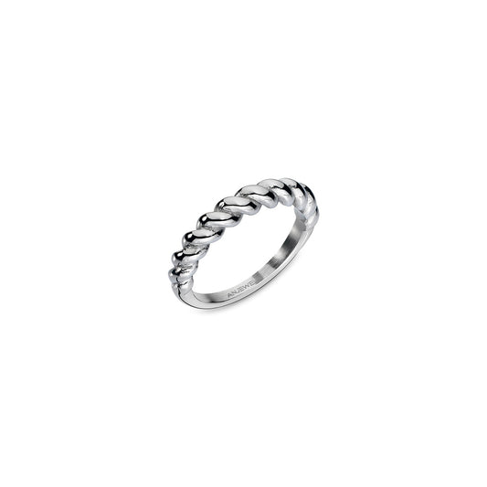 AN JEWELS JEWELRY Mod. AAC.R05S-8 silver twisted design ring
