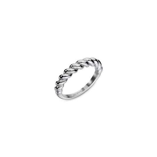 AN JEWELS JEWELRY Mod. AAC.R05S-9 elegant silver twisted band ring