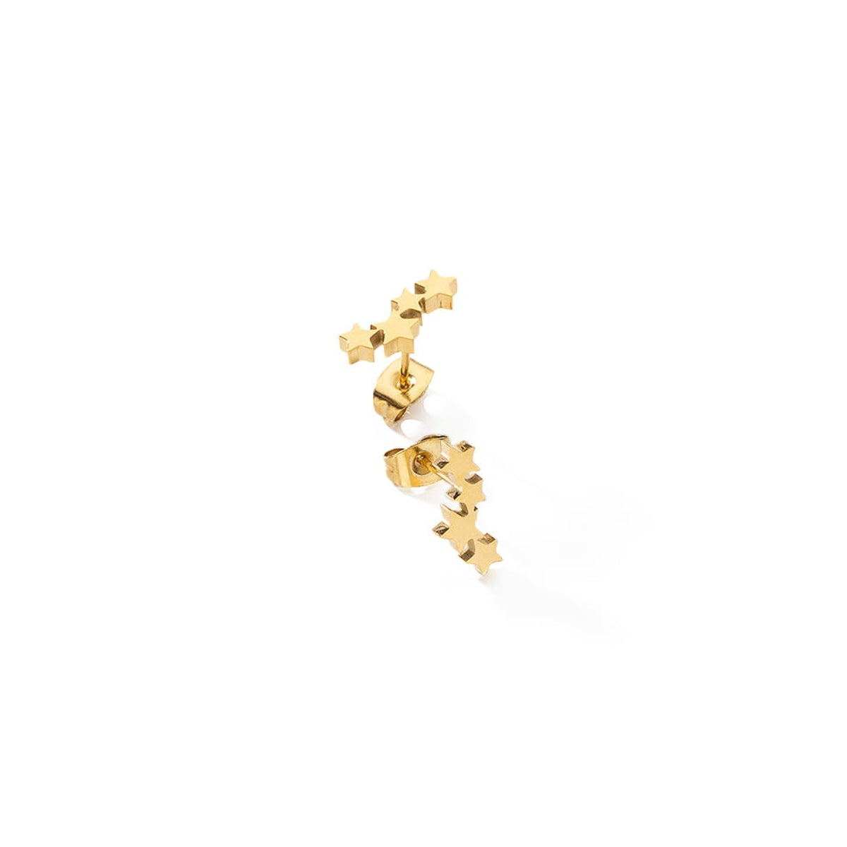 Gold star-shaped earrings by AN JEWELS JEWELRY Mod. ADC.E02Y featuring delicate design.