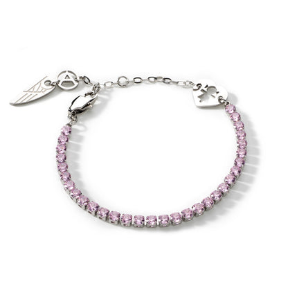 AN JEWELS JEWELRY Mod. AL.BLIYMPK bracelet with pink stones and charms