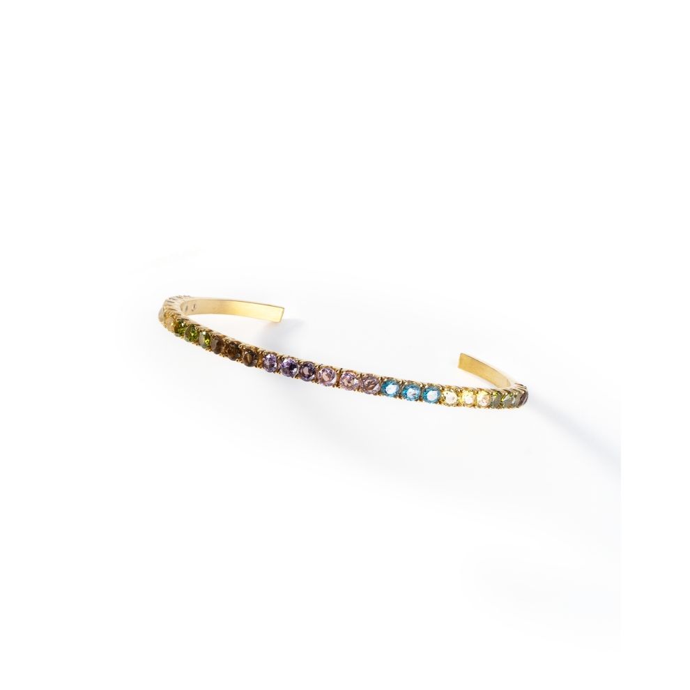 AN JEWELS JEWELRY Mod. AL.BLIYSUM01 elegant multicolor bracelet on white background