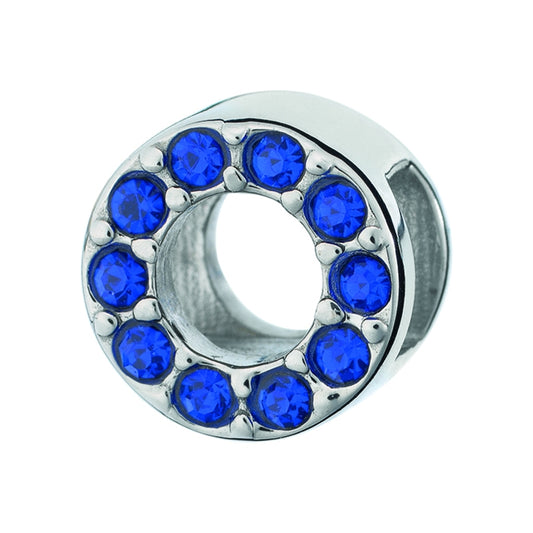 AN JEWELS JEWELRY Mod. AL.DLI01BL round charm with blue gemstones