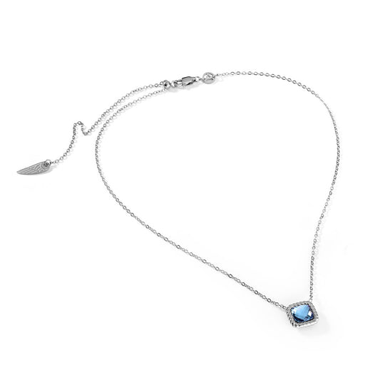 Elegant necklace from AN JEWELS JEWELRY Mod. AL.NMW07SBL with a blue stone centerpiece on a delicate chain.