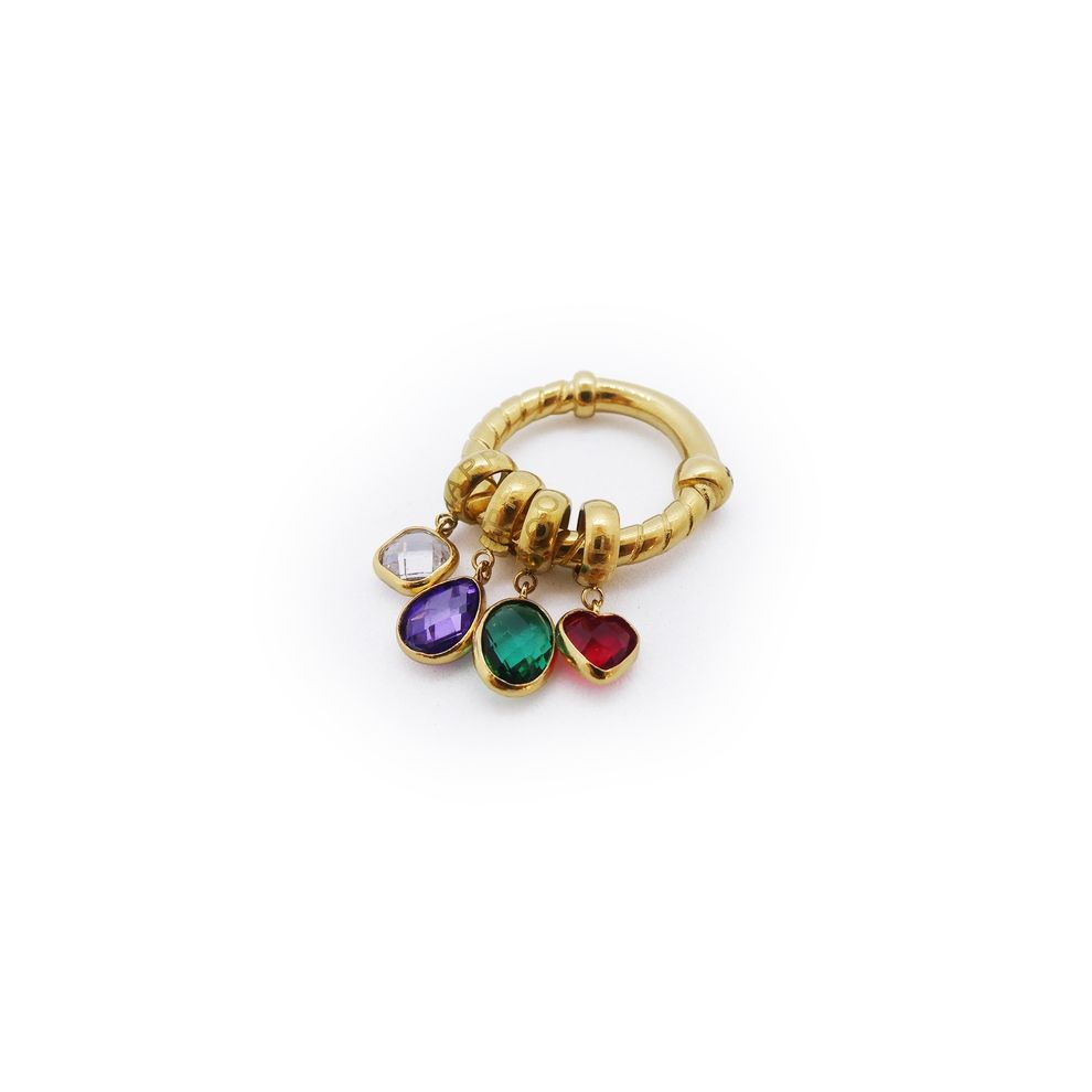 Gold ring with colorful gemstones, AN JEWELS JEWELRY Mod. AL.R2WI23SMC-9, elegant design