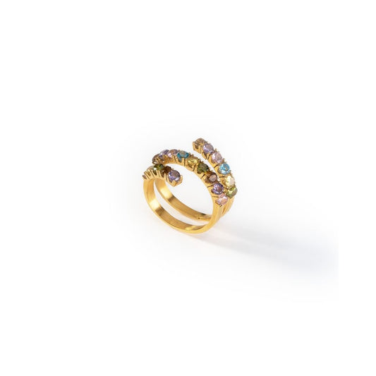 AN JEWELS JEWELRY Mod. AL.RLIYSUM01-9 gold ring with gemstones