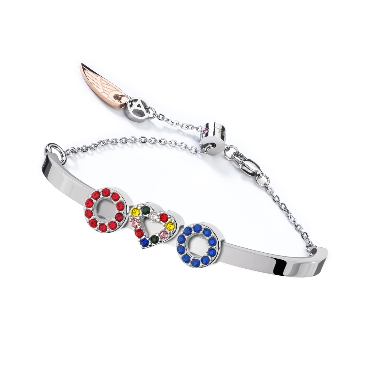 AN JEWELS JEWELRY Mod. ANPULSEIRALI16 multicolor charm bracelet