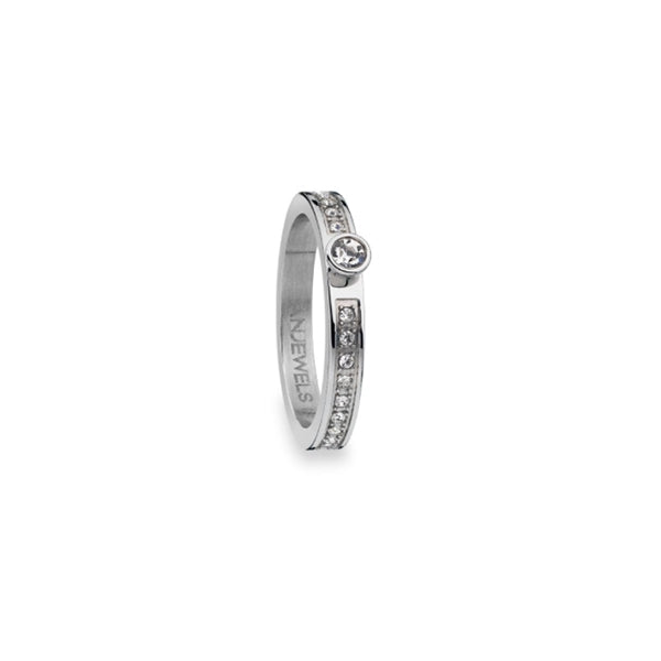 AN JEWELS JEWELRY Mod. AR.R1NS01SC-7 diamond ring in silver finish