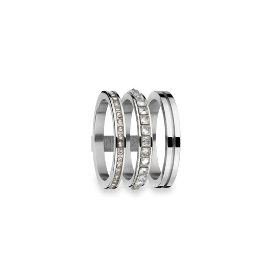 Alt Tag: AN JEWELS JEWELRY Mod. AR.R3NS01SC-8 silver rings set with crystals
