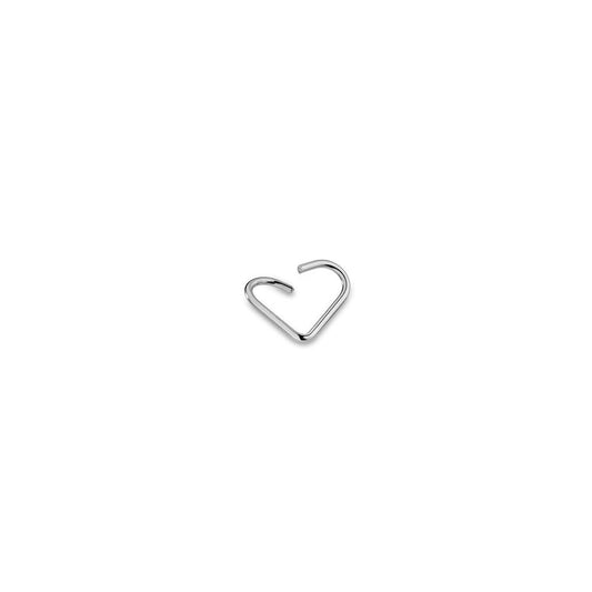 Heart-shaped silver charm by AN JEWELS JEWELRY Mod. AS.PD03 on white background