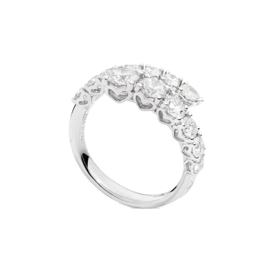 Elegant diamond ring ANELLI RECARLO MOD. R01CO001_065 with intricate design and sparkling stones.