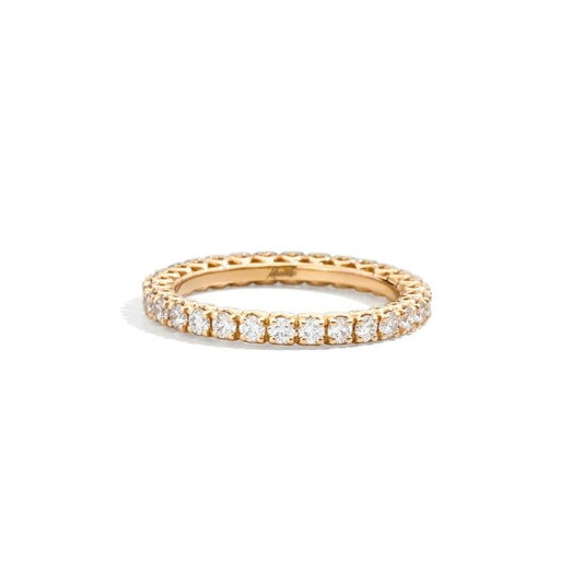 ANELLI RECARLO MOD. R01GD736_G-14 gold ring with diamonds displayed on white background.