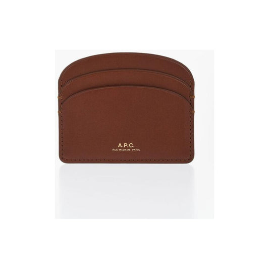 A.P.C. Solid Color Leather Card Holder 1728,74866327712,A.P.C.,Bags,Brown,New with tags,Wallets - Women - Bags,Women,Women - Bags APP647926GD