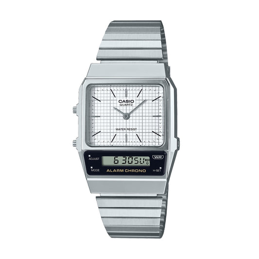 CASIO VINTAGE Mod. EDGY COLLECTION RETRO DIAL - WHITE ***SPECIAL PRICE*** AQ-800E-7AEF