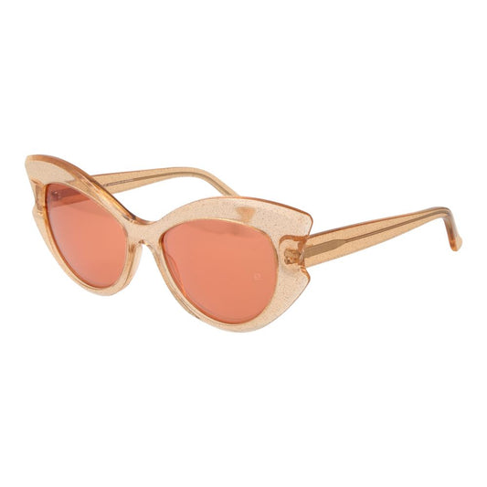 Andy Wolf Orange Unisex Sunglass with full-rim acetate frame and mirrored lenses, cat eye style