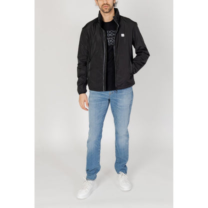 Armani Exchange Black Polyester Shell Jacket