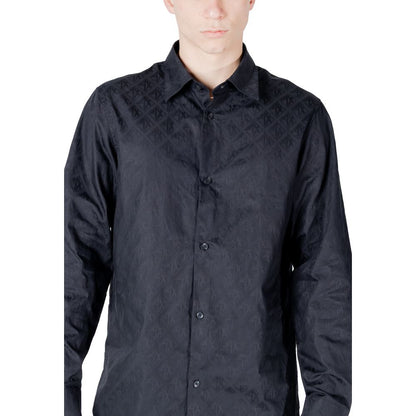 Armani Exchange Blue Cotton Shirt