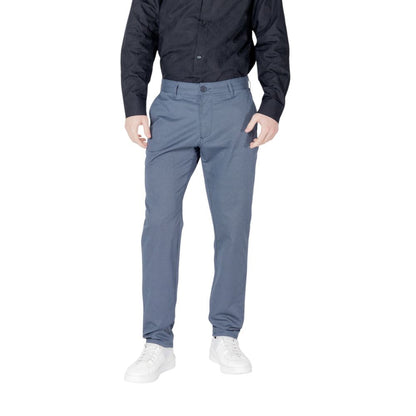 Armani Exchange Blue Cotton Skinny Pants