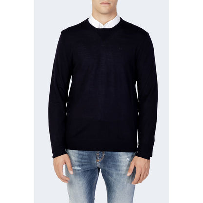 Armani Exchange Blue Wool Sportswear