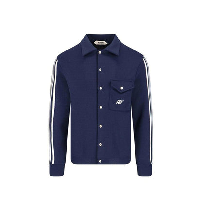Autry Blue Nylon Cardigan