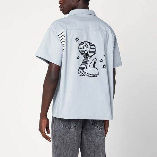 Brain Dead Grey/blue cotton shirt