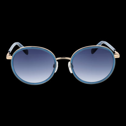 BENETTON MOD. BE7048 52285 lady sunglasses with blue gradient lenses on a black background