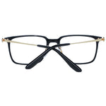 BMW Black Men Glasses Frame with black metal and plastic full-rim rectangle design, 54-18-150 size, demo lenses included.