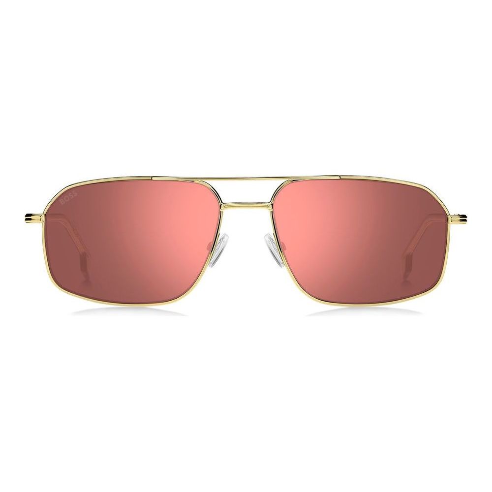 BOSS MOD. BOSS 1603_S sunglasses for gentlemen made of stainless steel with red lenses.