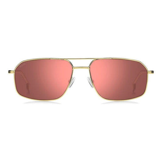 BOSS MOD. BOSS 1603_S sunglasses for gentlemen made of stainless steel with red lenses.