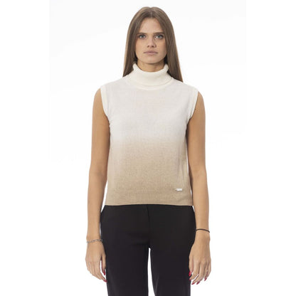 Baldinini Trend White Wool Women Sweater