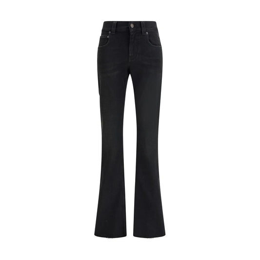 Balenciaga Black Cotton Bootcut Jeans Balenciaga