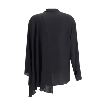 Balenciaga Black Silk Blouse