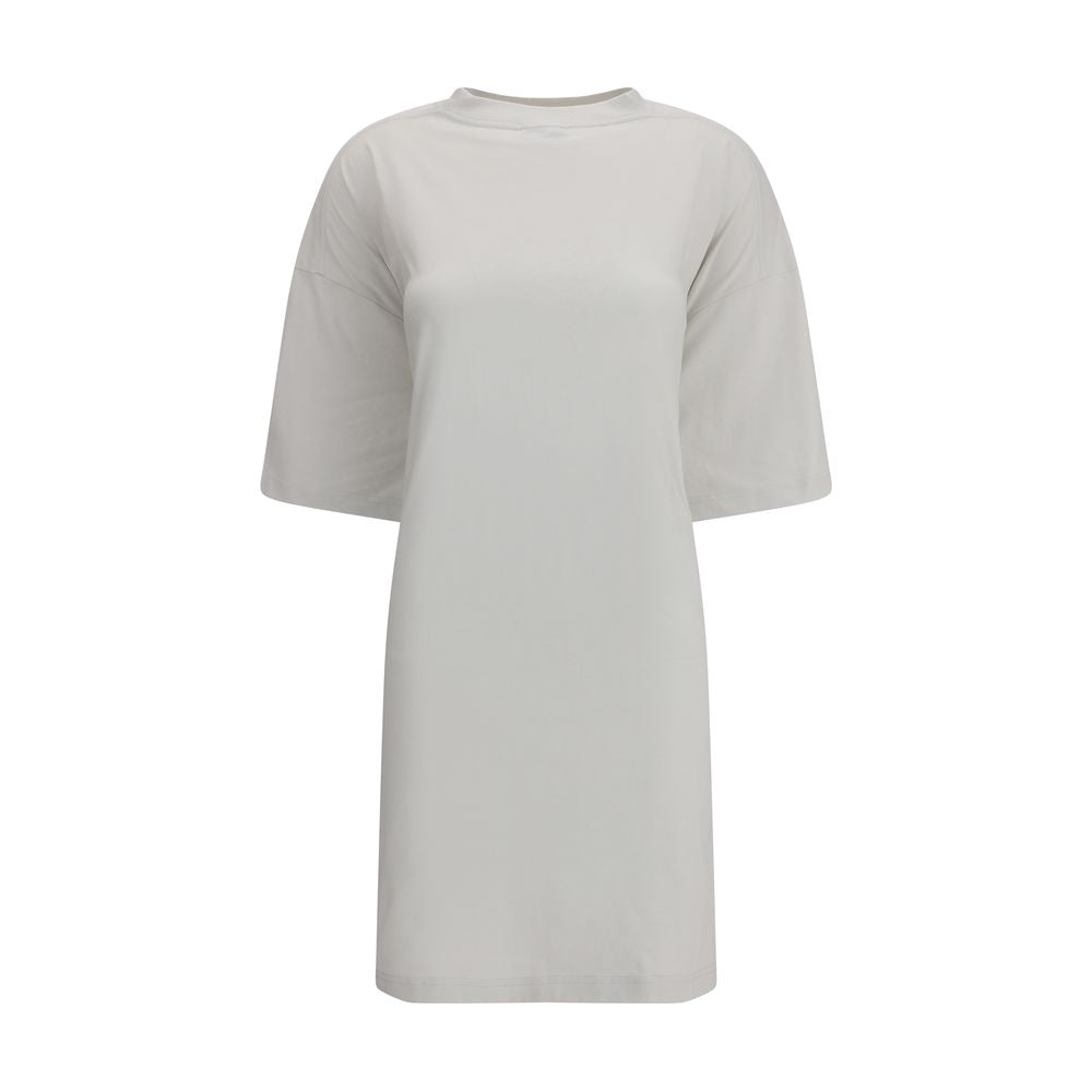 Balenciaga White Cotton Casual Dress, AW25, dry jersey T-shirt style with crew neck and short sleeves for a minimalistic look.