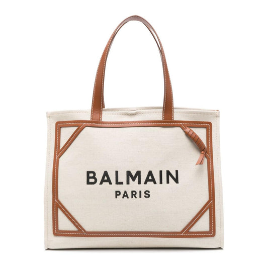 Balmain Balmain B-Army 42 canvas tote bag with leather details CN1FF810TDCSGEM best_seller,Category-Bags,Gender-Women,LDin,Spring - Summer 2024,Subcategory-Shopper,Women,Women > Bags,Women > Bags > Shopper,Yes Eu