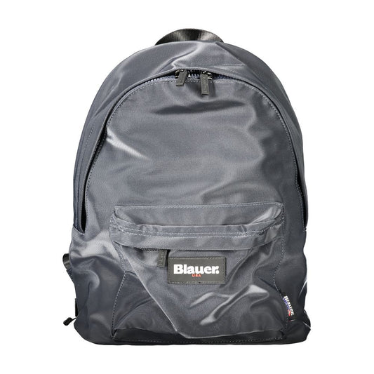 Blauer Blue Polyester Backpack with handle and adjustable shoulder straps, external pocket, internal laptop compartment, zip closure, logo.