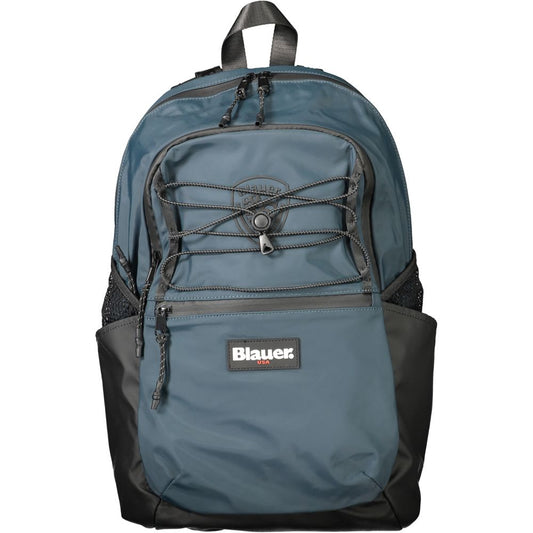 Blauer Green Polyester Backpack with adjustable straps, multiple pockets, and laptop space.