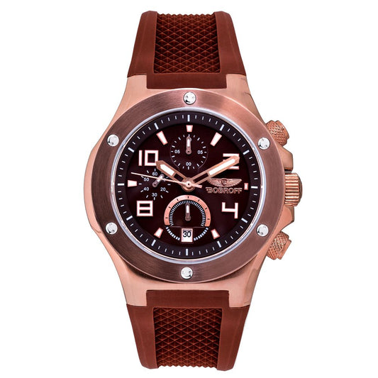 Bobroff Brown Rubber Sport Watch Bobroff