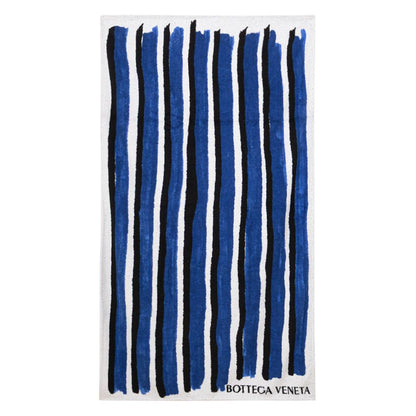 Bottega Veneta Blue Cotton Beach Towel