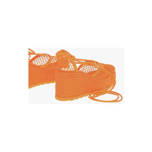 Bottega Veneta Bottega Veneta Meshed Wedged Lace-Up Espadrilles with Leather Trimmings BO-P600034-EU40/US10 1728,74866327712,Bottega Veneta,EU40/US10,New with tags,Orange,Sandals - Women - Shoes,Shoes,Women,Women - Shoes