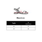 Size chart for Bottega Veneta Yellow Leather Espadrille in cm with internal sole measurements for sizes 38 and 39.