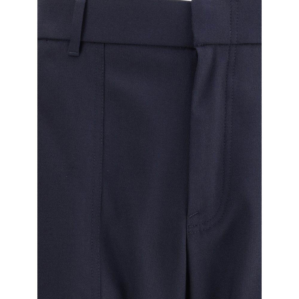 Brioni Blue Wool Casual Pants