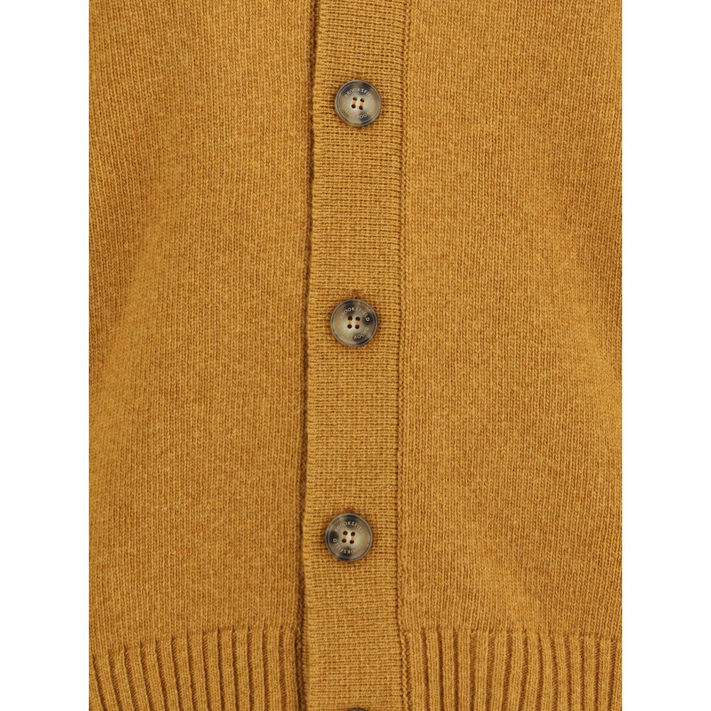 Brooksfield Cardigan in Virgin Wool - medium-knit, solid color, button closure, ideal for elegant and casual looks, AW25, made in Italy.