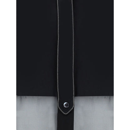 Brunello Cucinelli Black Cotton Pattern Shirt