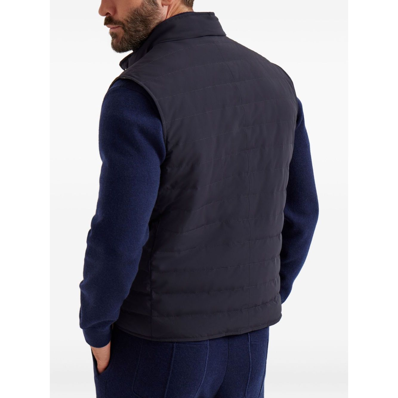 Brunello Cucinelli Bonded taffeta lightweight down vest