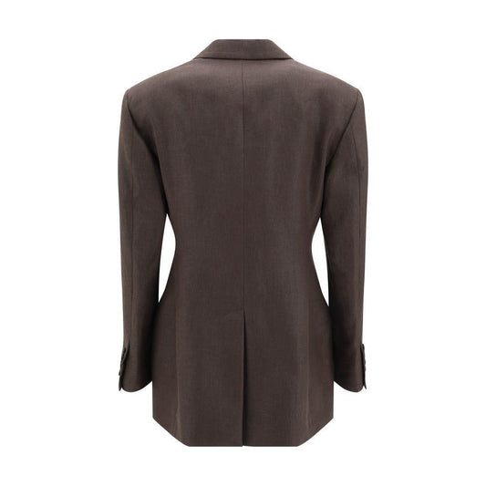 Brunello Cucinelli Linen Blazer Jacket 1728,72470364320,Brown,Brunello Cucinelli,Clothing,IT42 | L,IT46|XL,New with tags,Suits & Blazers - Women - Clothing,Women,Women - Clothing Brunello Cucinelli BR-ML1427261C273-IT42 | L