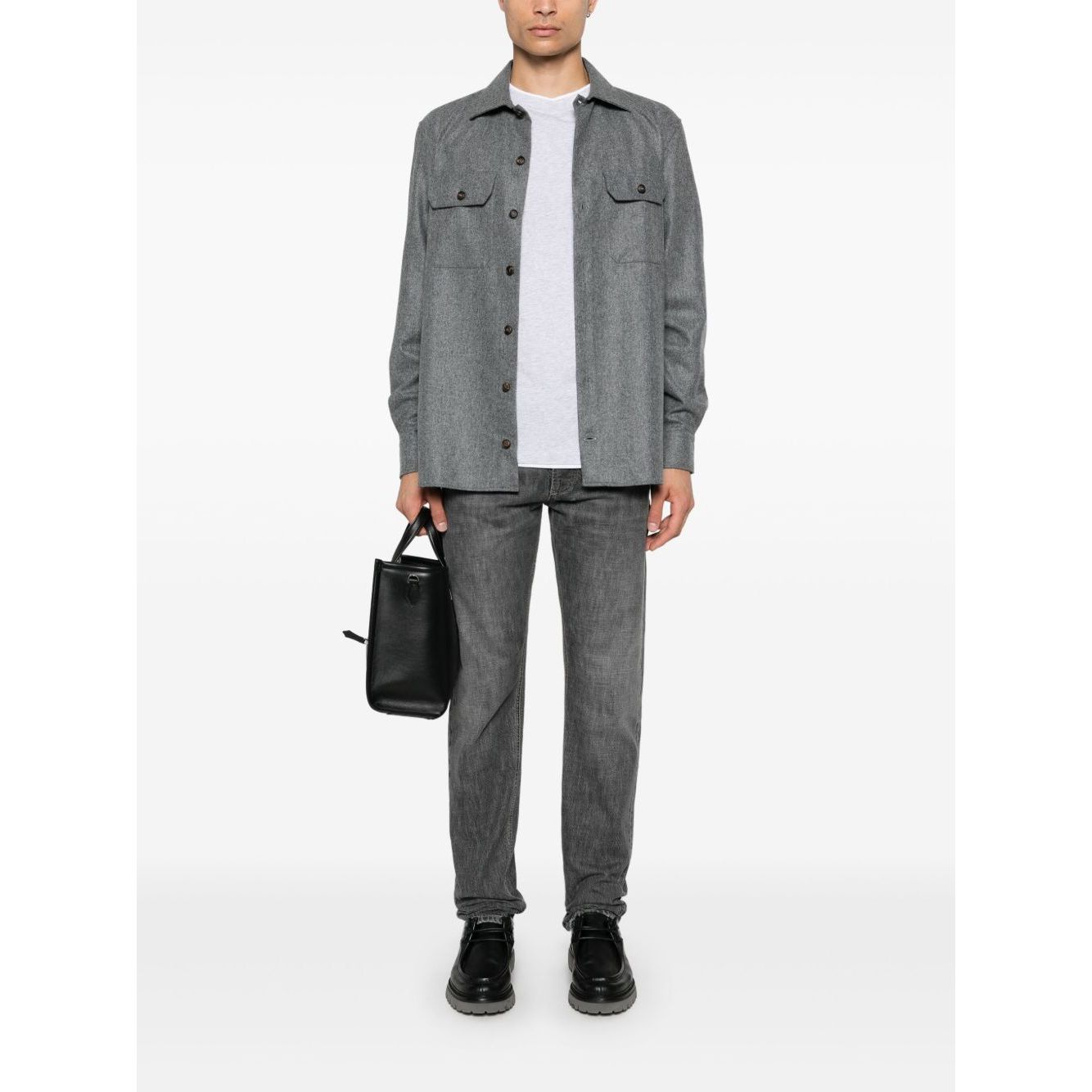 Brunello Cucinelli Shirts Grey