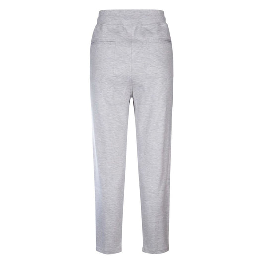 Brunello Cucinelli Trousers Light Grey, beluga wool, tapered leg, drawstring waistband, front pockets and rear jetted pockets.