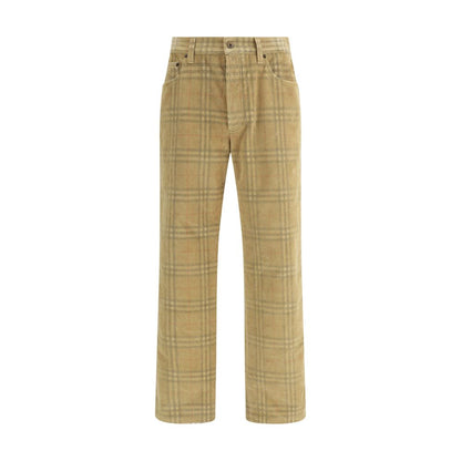 Burberry Brown Cotton Casual Pants