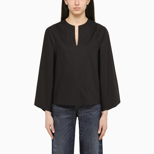 By Malene Birger By Malene Birger Wide black blouse LDin,Spring - Summer 2023,Women,Women > Clothing,Women > Clothing > Topwear,Yes Eu Q71873009CO/M_BYMAL-050_112