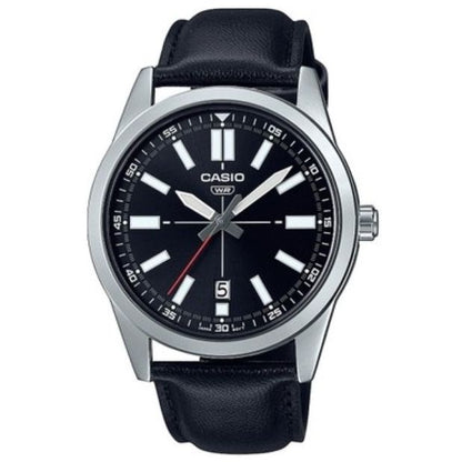 CASIO COLLECTION Mod. CASUAL DATE - LEATHER. BLACK WATCHES