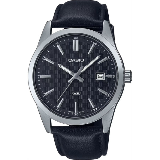 CASIO COLLECTION Mod. DATE - CARBON LOOK - SILVER & BLACK WATCHES